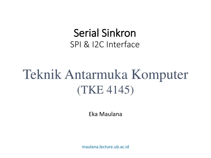 serial sinkron serial sinkron spi i2c interface n.w