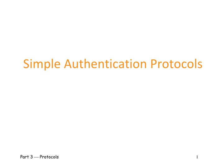 simple authentication protocols n.w