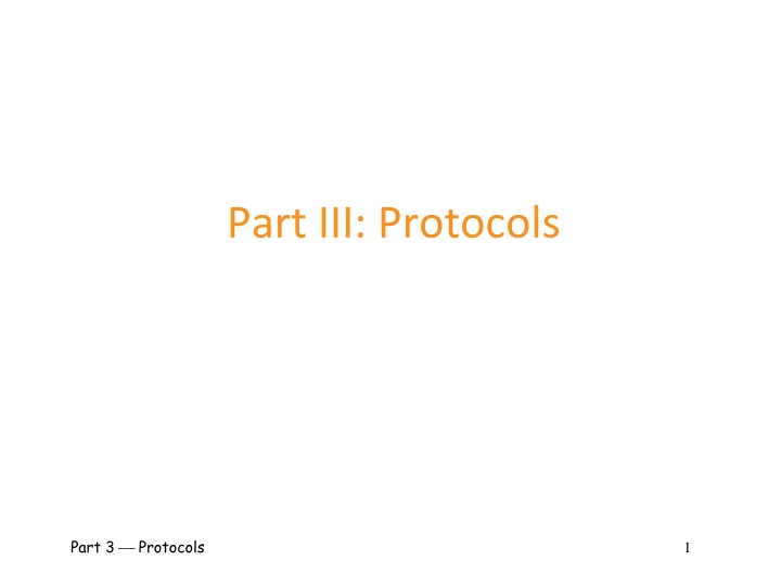 part iii protocols n.w