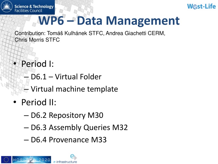 wp6 data management contribution t om kulh n.w