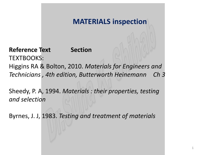 materials inspection n.w