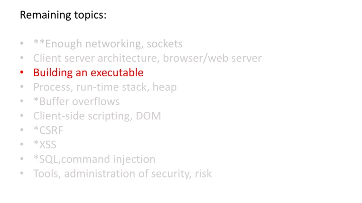 remaining topics n.w