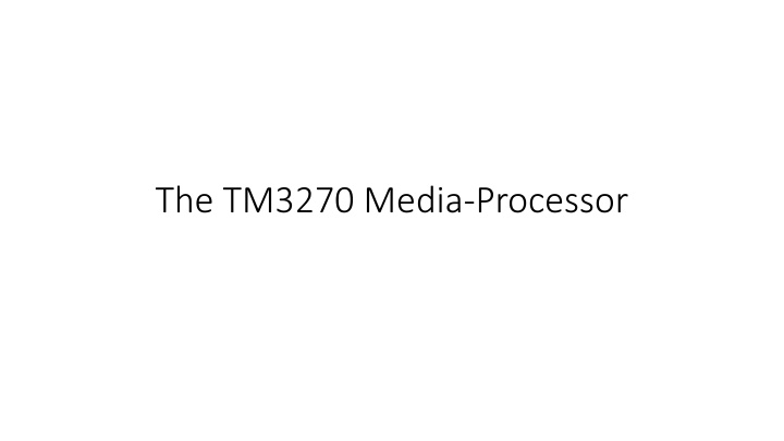 the tm3270 media processor n.w