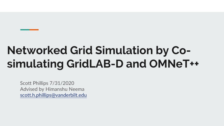 networked grid simulation by co simulating n.w