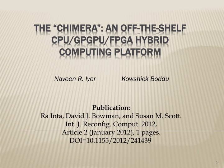 the chimera an off the chimera n.w