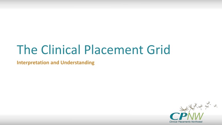 the clinical placement grid interpretation n.w