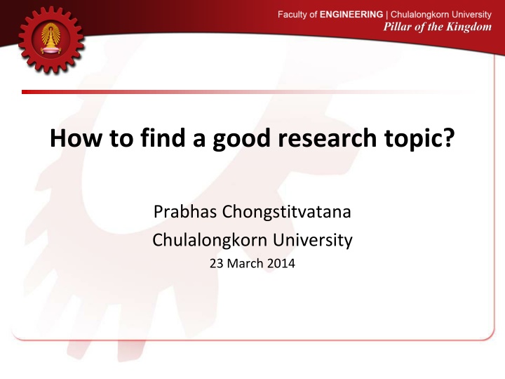 how to find a good research topic n.w