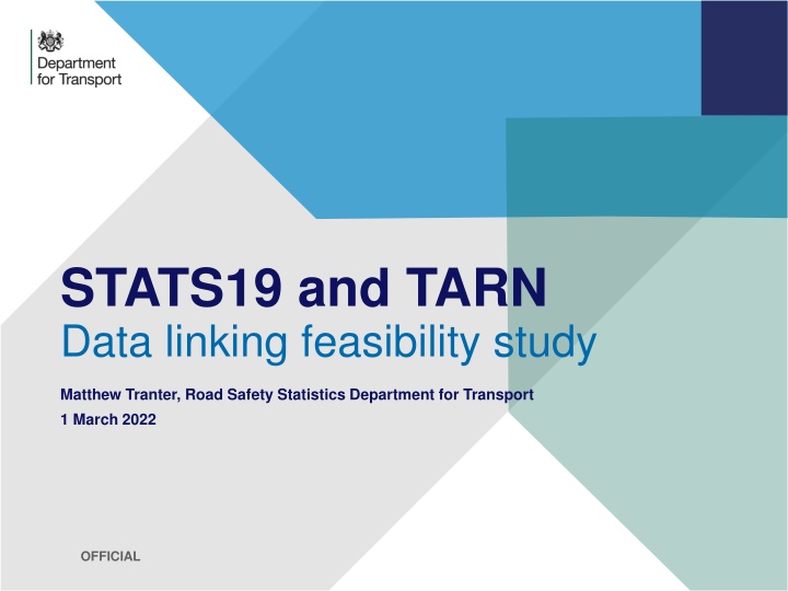 stats19 and tarn data linking feasibility study n.w