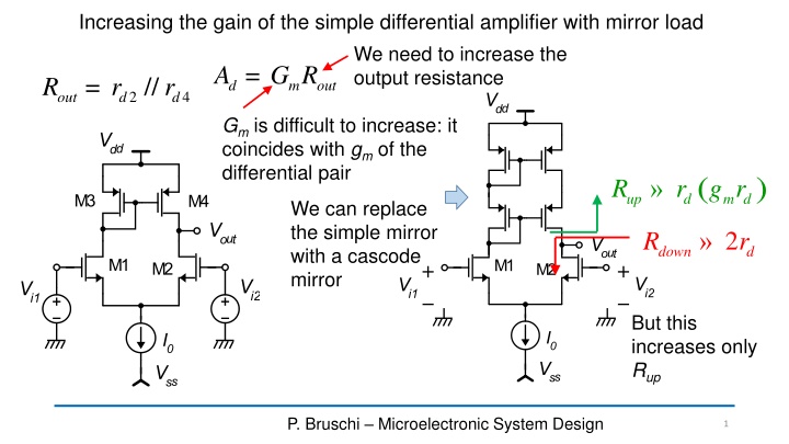 increasing the gain of the simple differential n.w