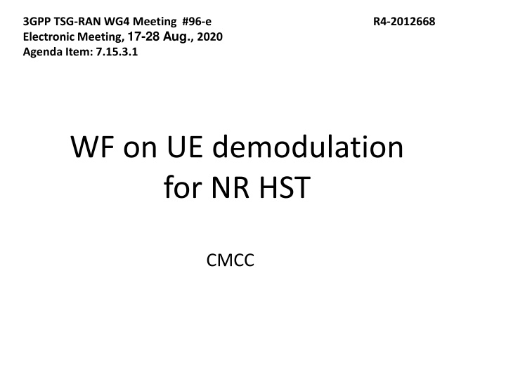 3gpp tsg ran wg4 meeting 96 e electronic meeting n.w