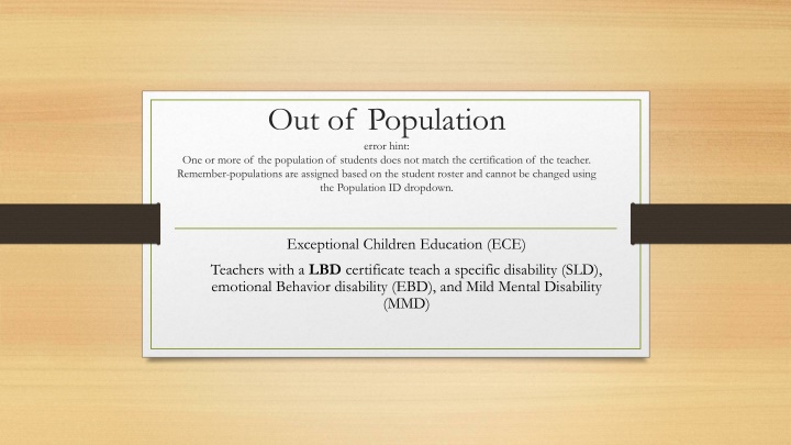 Managing ECE Classroom Populations