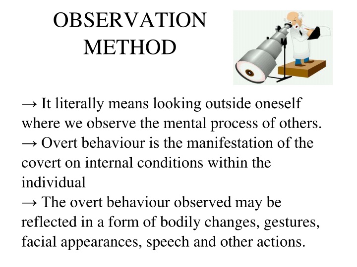 observation method n.w