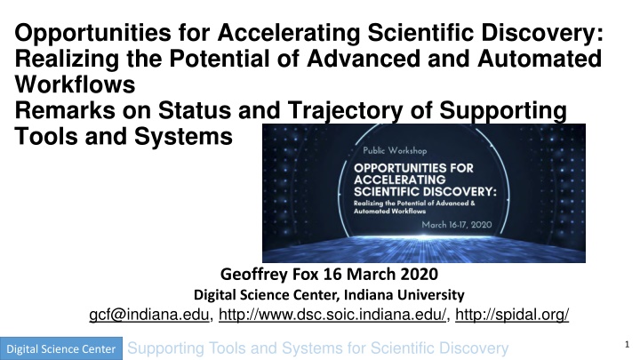opportunities for accelerating scientific n.w