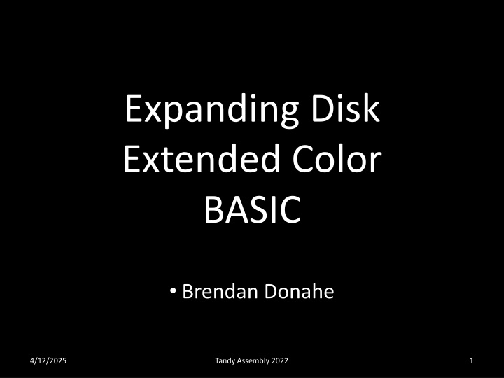 expanding disk extended color basic n.w