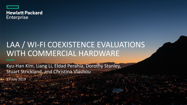 laa wi fi coexistence evaluations with commercial n.w