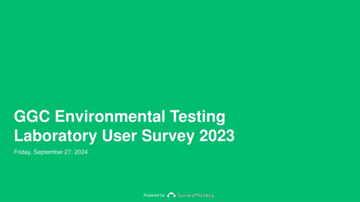 Environmental Testing Laboratory User Survey 2023 Insights