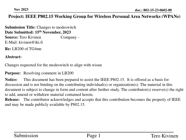 nov 2023 project ieee p802 15 working group n.w