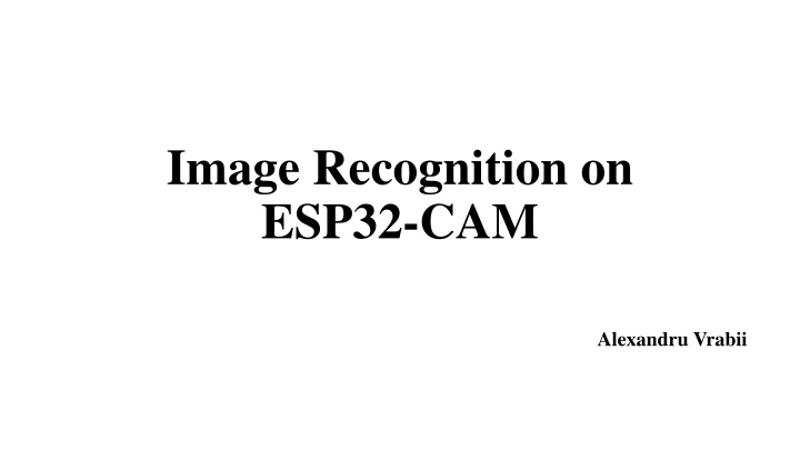 image recognition on esp32 cam n.w