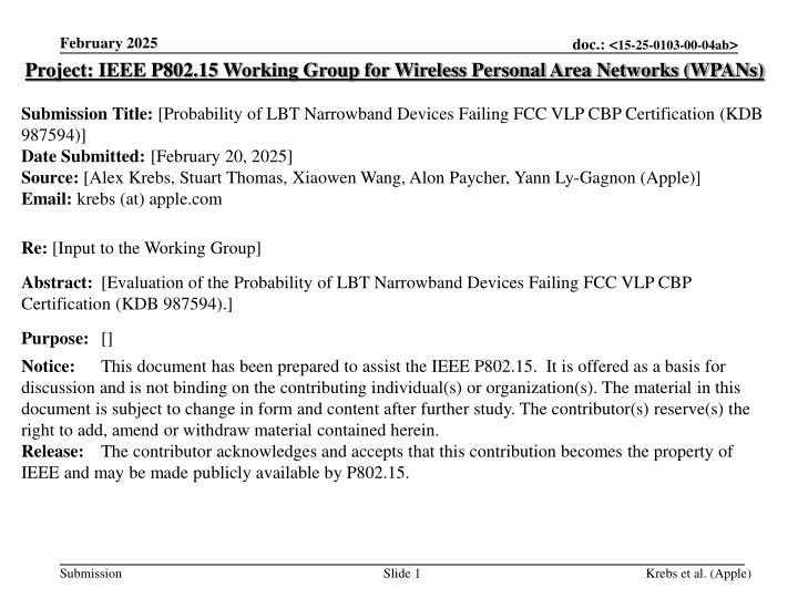 february 2025 project ieee p802 15 working group n.w