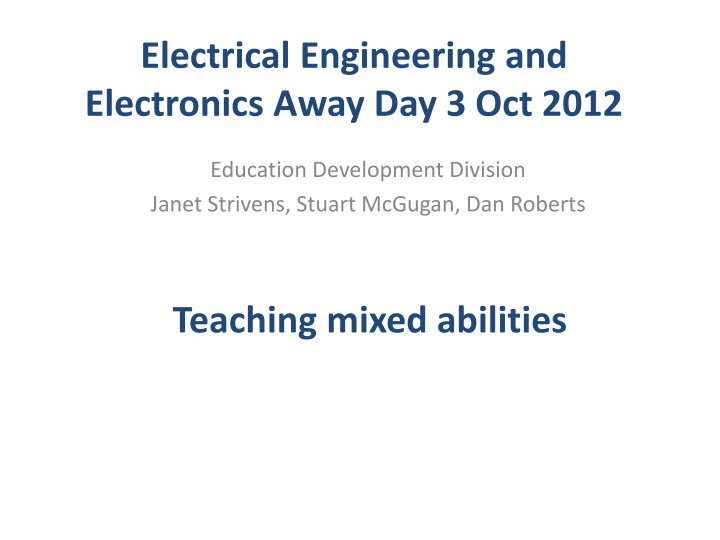electrical engineering and electronics away n.w