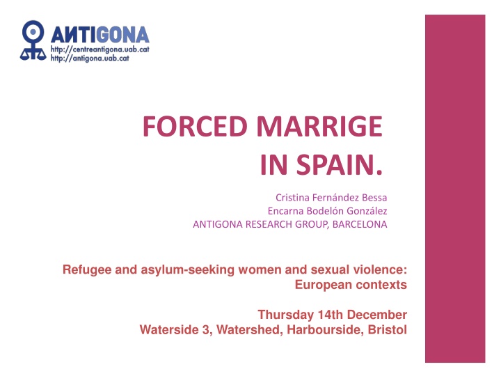 forced marrige in spain n.w