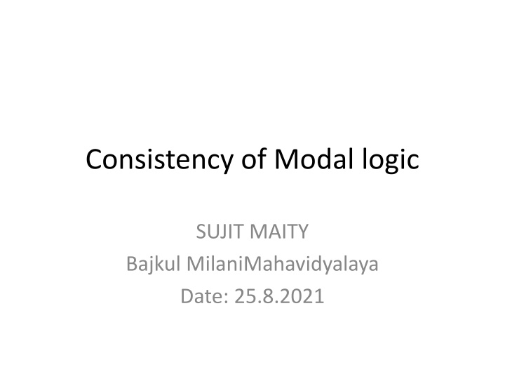 consistency of modal logic n.w