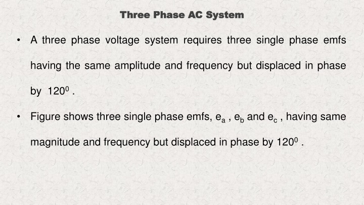 three phase ac three phase ac system n.w