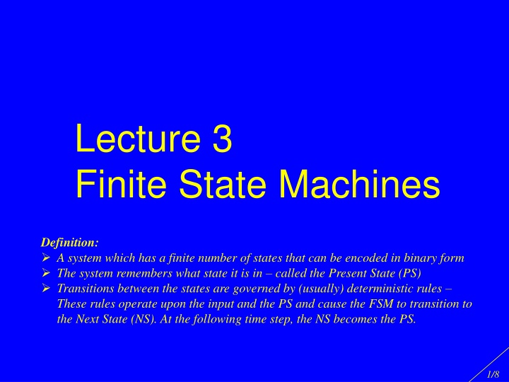 lecture 3 finite state machines n.w