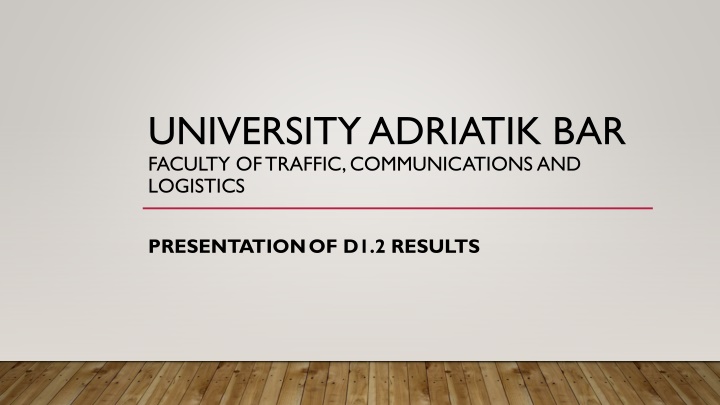university adriatik bar faculty of traffic n.w