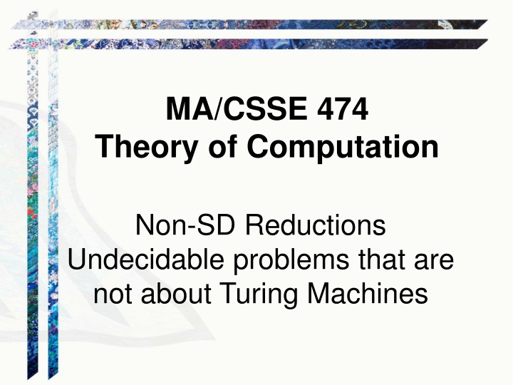 ma csse 474 theory of computation n.w
