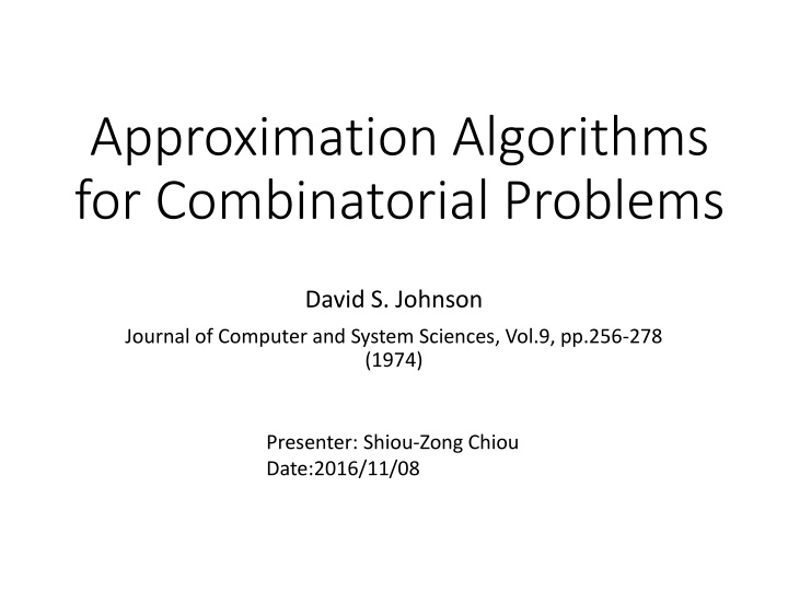 approximation algorithms for combinatorial n.w