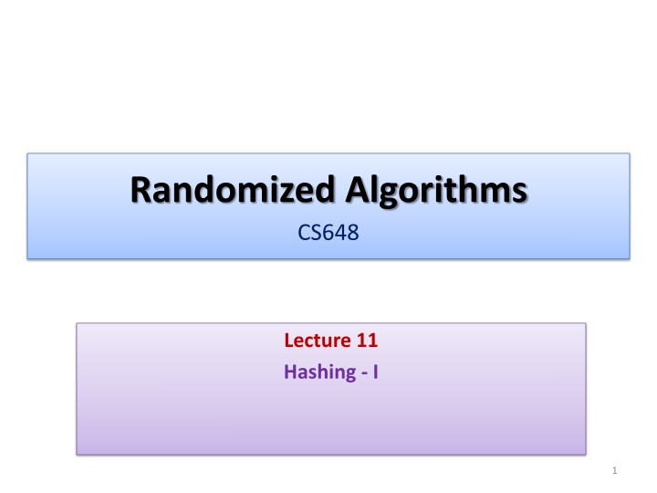 randomized algorithms cs648 n.w