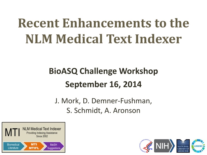 recent enhancements to the nlm medical text n.w