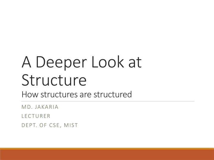 a deeper look at structure how structures n.w