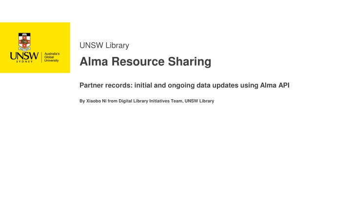 unsw library alma resource sharing n.w