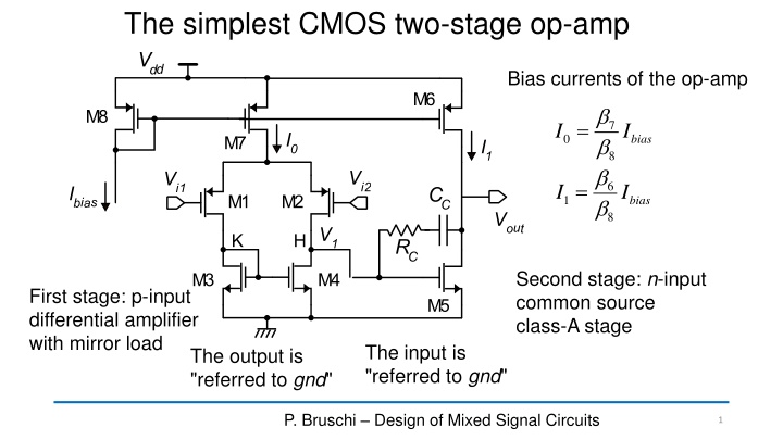 the simplest cmos two stage op amp n.w