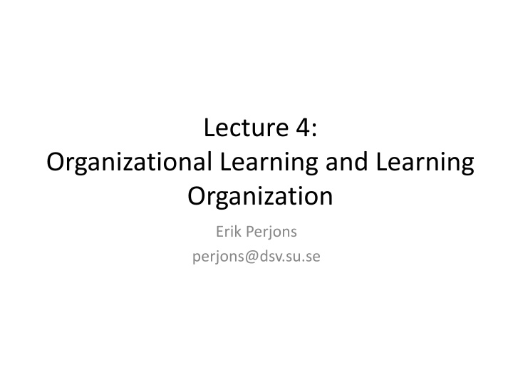 Organization