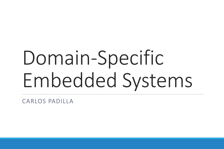 domain specific embedded systems n.w