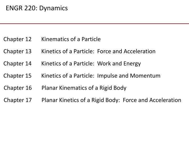 engr 220 dynamics n.w