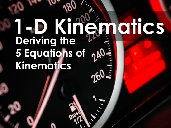 deriving the 5 equations of kinematics n.w