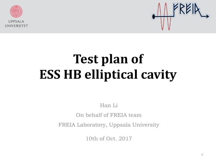 test plan of ess hb elliptical cavity n.w
