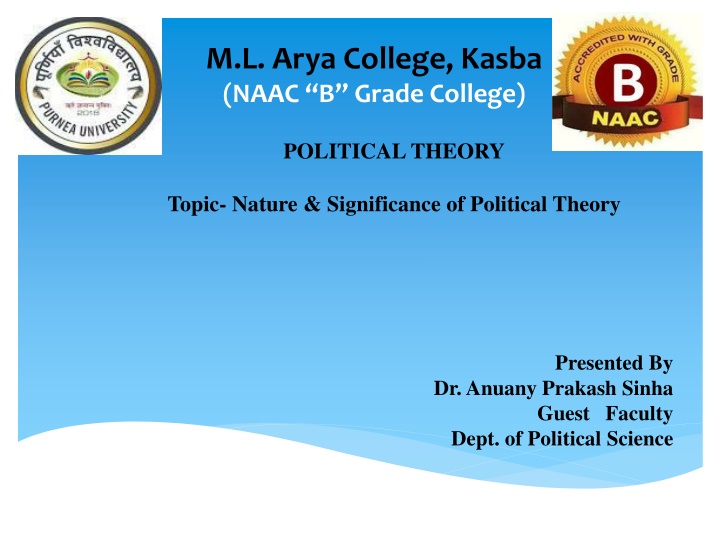 m l arya college kasba naac b grade college n.w