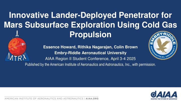 innovative lander deployed penetrator for mars n.w