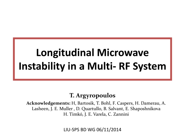 Microwave Instability in High-Energy Particle Accelerators
