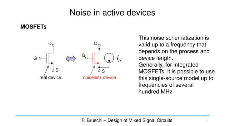noise in active devices n.w