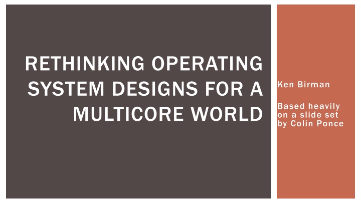 rethinking operating system designs n.w