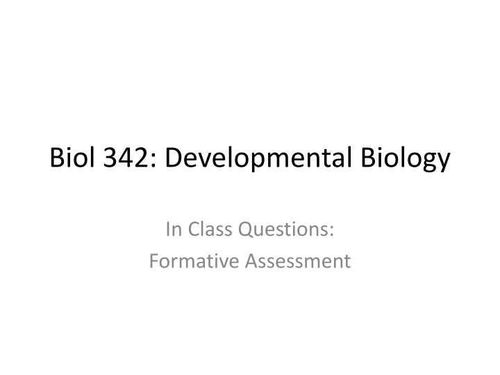 biol 342 developmental biology n.w