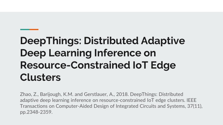 deepthings distributed adaptive deep learning n.w