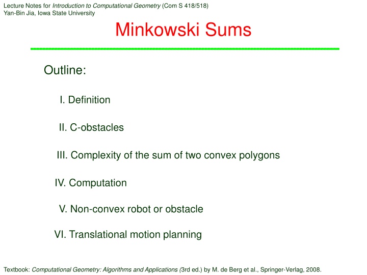 lecture notes for introduction to computational n.w
