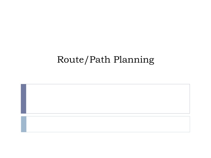 route path planning n.w